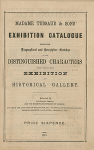 Madame Tussaud & Sons utställningskatalog för 1875 av English School