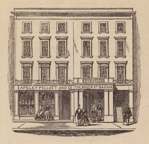 Madame Tussaud och Sonens utställning (gravyr) av English School
