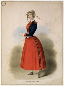 Mademoiselle Jenny Lind (1820-87) som Marie, c.1847 av English School