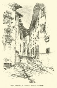 Huvudgatan i Barga, norra Toscana av English School