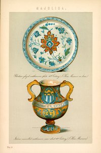 Majolica (färglitografi) av English School