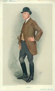 Generalmajor Sir Alfred Turner, mångsidighet, 8 juni 1910, tecknad serie Vanity Fair av English School