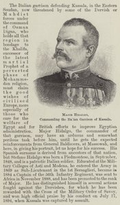 Major Hidalgo, befäl över den italienska garnisonen av Kassala (gravyr) av English School