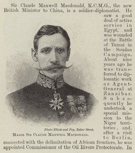 Major Sir Claude Maxwell Macdonald (gravyr) av English School