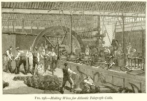 Att göra kablar för Atlantic Telegraph Cable av English School