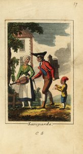 Man och kvinna från Savoyen eller Savoie av English School