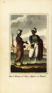 Man och kvinna från Tunis, Alger eller Tripoli av English School