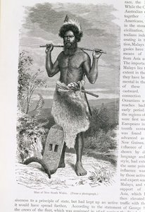 Människan i New South Wales, från "The History of Mankind", Vol.1, av professor Friedrich Ratzel, 1896. av English School