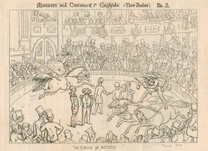 Engelsmännens seder och seder: The Circus at Astleys (Astleys Amphitheatre), London av English School
