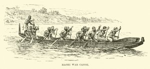 Maori War Canoe av English School