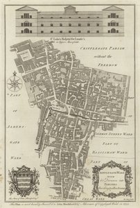 Karta över Cripplegate Ward, London