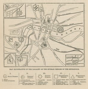 Karta över London Prisons