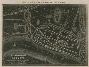 Karta över London på romarnas tid