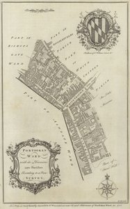 Karta över Portsoken Ward, London