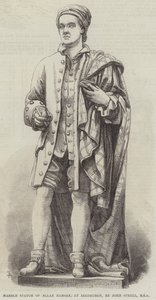 Marmorstaty av Allan Ramsay, i Edinburgh, av John Steell, RSA (gravyr) av English School