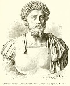 Marcus Aurelius. (Byst i huvudstaden, Hall of the Emperors, nr 38)