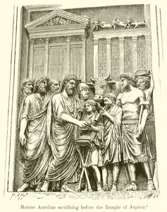 Marcus Aurelius offrar inför Jupiters tempel av English School