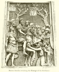 Marcus Aurelius tar emot parthernas hyllning av English School