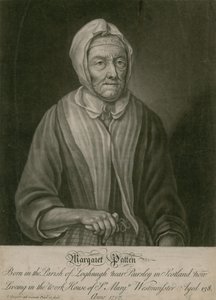 Margaret Patten, nu bosatt i arbetshuset St Margarets, Westminster, 138 år gammal av English School