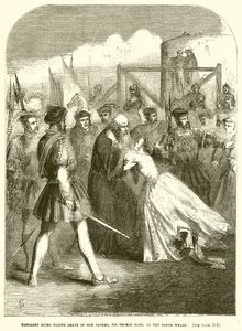 Margaret Roper tar avsked med sin far, Sir Thomas More, på Tower Wharf av English School