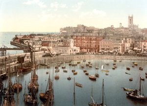 Margate från hamnen (handfärgat foto) av English School