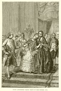 Marie Antoinette tar avsked med sin mamma av English School