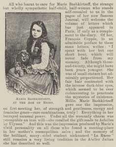 Marie Bashkirtseff, vid åtta års ålder (gravyr) av English School