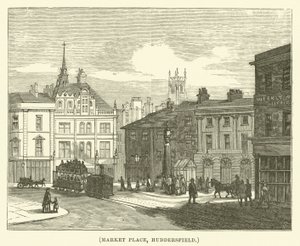Marknadsplatsen, Huddersfield (gravyr) av English School