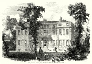 Marlborough House, residenset för prinsen av Wales (gravyr) av English School