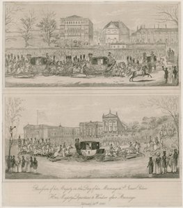 Drottning Victorias och prins Alberts äktenskap den 10 februari 1840 av English School