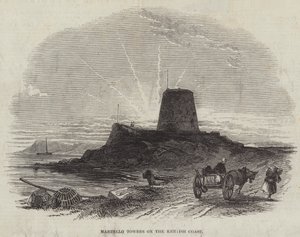 Martello Towers på Kentish Coast (gravyr) av English School
