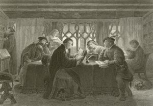 Martin Luther läser Bibeln av English School