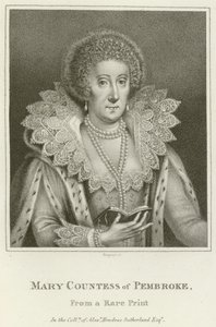 Mary, grevinna av Pembroke (gravyr) av English School
