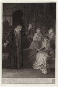 Mary Q av Scots tillrättavisad av Knox av English School