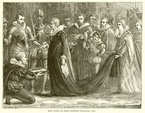Mary Queen of Scots på väg in i Holyrood, 1561 av English School