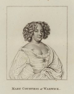 Mary Rich, grevinna av Warwick (gravyr) av English School