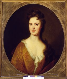Mary Widdrington, hustru till Sir John Gascoigne, 5th Baronet (olja på duk) (par 157831) av English School