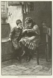Mary hjälper sin bror med hans summor av English School