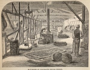 Matrum i Coldbath Fields Prison, illustration från The Criminal Prisons of London och scener från Prison Life av Henry Mayhew och John Binny, pub. 1862 av English School