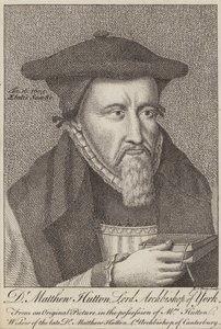 Matthew Hutton, ärkebiskop av York (etsning) av English School