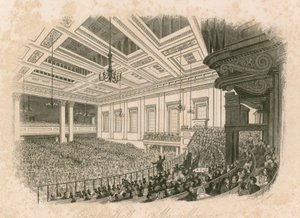 Maj möte i Exeter Hall, Strand, London av English School