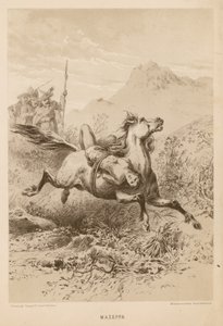 Mazeppa, baserad på dikten av Lord Byron av English School