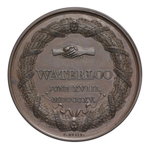 Medalj till minne av slaget vid Waterloo av English School