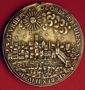 Medalj till minne av Charles I:s (1600-49) återkomst till City of London efter den skotska kröningen, 1633 (metall) av English School