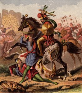 Meder och perser i strid (chromolitho) av English School