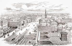 Melbourne, Australien, från The Gallery of Geography av pastor Thomas Milner, publicerad ca 1880 av English School