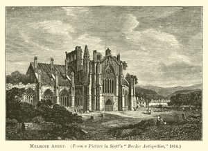 Melrose Abbey av English School