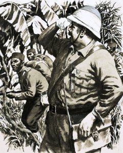 Melton Prior marscherar genom den burmesiska djungeln med det 11:e bengaliska infödda infanteriet av English School