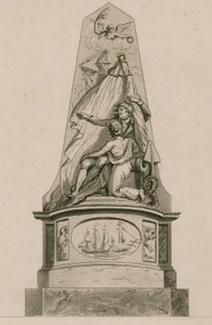 Minnesmärke till kapten Edward Cooke, Westminster Abbey, London av English School