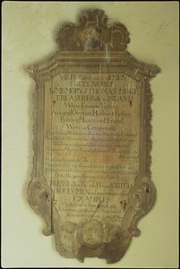 Minnesmärke över Thomas Duke, 1750 (målat trä)